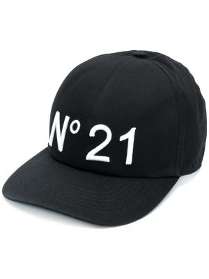 Logo embroidered baseball cap Nº21. Цвет: чёрный