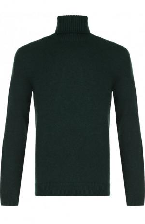 Кашемировый свитер с воротником-стойкой Brioni. Цвет: темно-зеленый