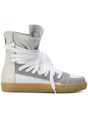Хайтопы со шнуровкой Kris Van Assche. Цвет: серый