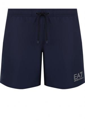 Плавки-шорты с карманами Emporio Armani. Цвет: темно-синий
