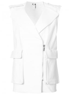 Пиджак без рукавов с массивными карманами Thomas Wylde. Цвет: белый