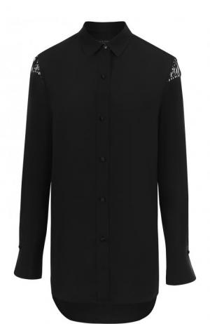 Шелковая блуза свободного кроя Rag&Bone. Цвет: черный