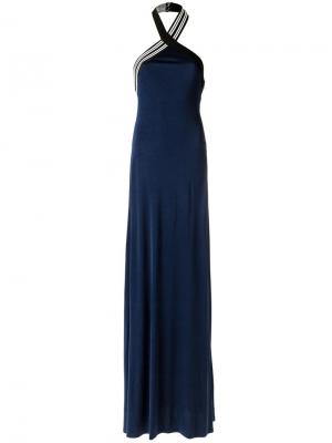 Вечернее платье с вырезом-халтер Tufi Duek. Цвет: синий