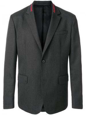 Пиджак с контрастной полоской Givenchy. Цвет: серый