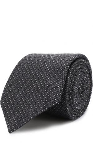 Шелковый галстук с узором Tom Ford. Цвет: темно-серый