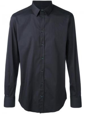 Классическая рубашка Dolce & Gabbana. Цвет: синий