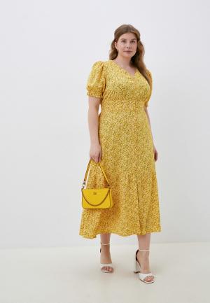 Платье Lorabomb. Цвет: желтый