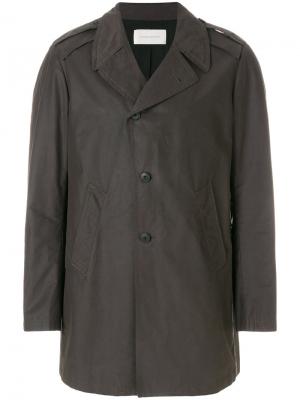 Однобортное пальто Mauro Grifoni. Цвет: серый