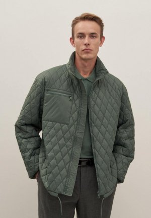 Куртка утепленная Finn Flare. Цвет: зеленый