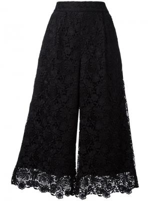 Укороченные кружевные брюки Dvf Diane Von Furstenberg. Цвет: чёрный
