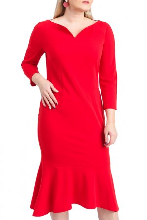 Платье LACY. Цвет: красный
