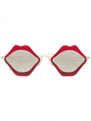 Oversized sunglasses Chrome Hearts. Цвет: красный