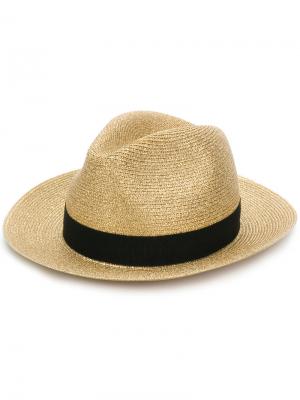 Плетеная шляпа Ermanno Scervino. Цвет: металлический