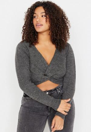 Пуловер Trendyol. Цвет: серый