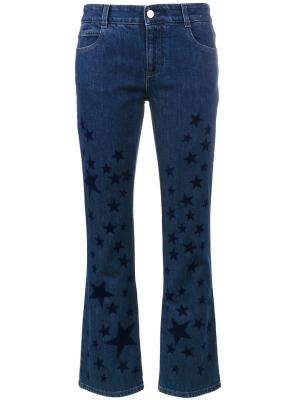Расклешенные джинсы с принтом со звездами Stella McCartney. Цвет: синий