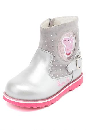 Полусапожки Peppa Pig. Цвет: серый