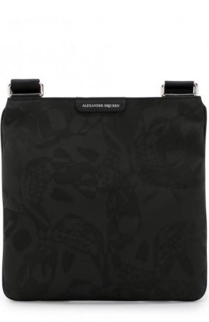 Текстильная сумка-планшет Alexander McQueen. Цвет: черный