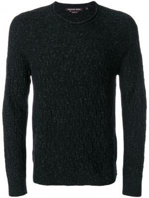 Фактурный трикотажный свитер Michael Kors. Цвет: чёрный