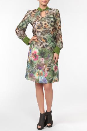 Платье Polin. Цвет: оливковый