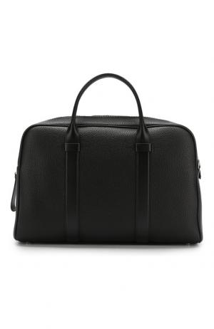 Кожаная сумка для ноутбука с плечевым ремнем Tom Ford. Цвет: черный