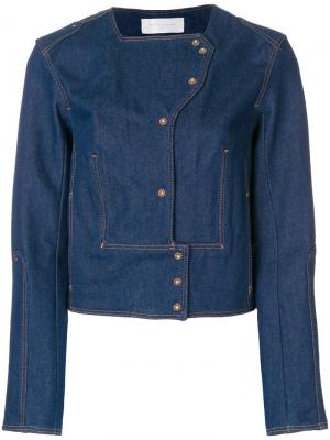 Укороченная джинсовая куртка Esteban Cortazar. Цвет: синий