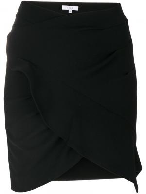 Короткая юбка с запахом Iro. Цвет: чёрный