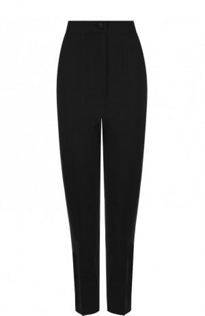 Укороченные шерстяные брюки со стрелками Dolce & Gabbana. Цвет: черный