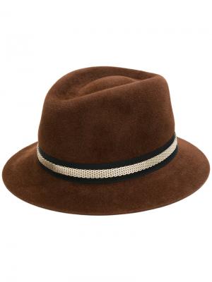 Фетровая шляпа с цепочной отделкой Lanvin. Цвет: коричневый
