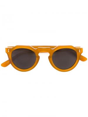 Солнцезащитные очки Pica Lesca. Цвет: жёлтый и оранжевый