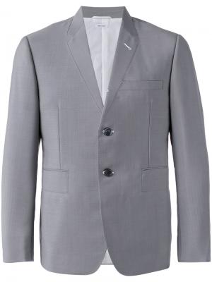 Пиджак с карманами листочкой Thom Browne. Цвет: серый