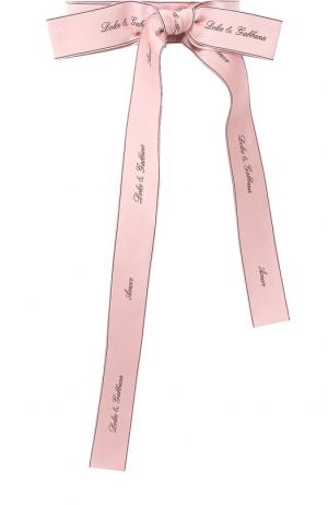 Пояс с контрастными надписями Dolce & Gabbana. Цвет: светло-розовый