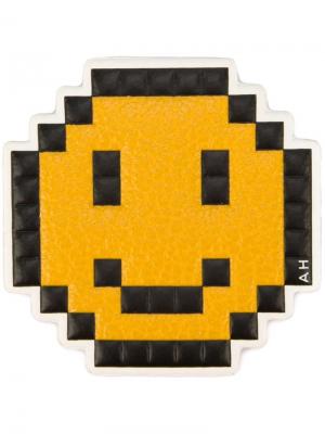 Стикер Pixel Smiley Anya Hindmarch. Цвет: жёлтый и оранжевый