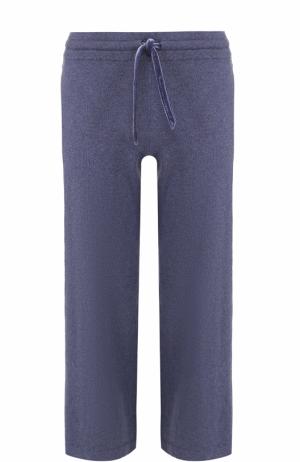 Укороченные хлопковые брюки с эластичным поясом Deha. Цвет: синий