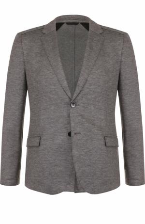 Однобортный шерстяной пиджак HUGO. Цвет: серый