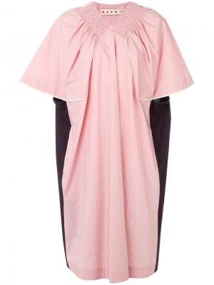 Платье-футболка свободного кроя Marni. Цвет: розовый и фиолетовый