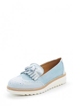 Лоферы Ideal Shoes. Цвет: голубой