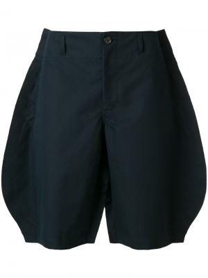 Oversized raw-hem shorts Comme Des Garçons Shirt. Цвет: синий
