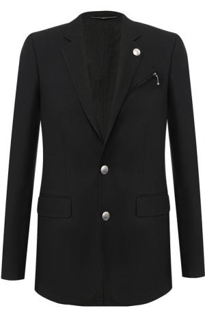 Однобортный пиджак на двух пуговицах Givenchy. Цвет: черный