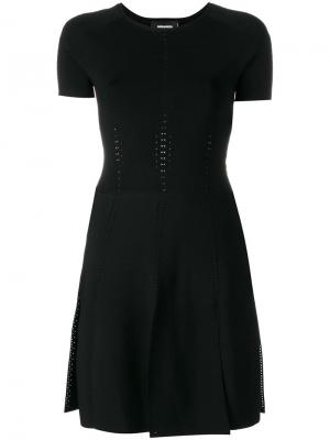 Мини-платье с перфорацией Dsquared2. Цвет: чёрный