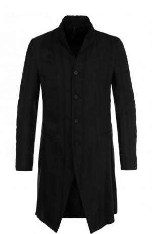 Удлиненный пиджак из смеси льна и вискозы Masnada. Цвет: черный