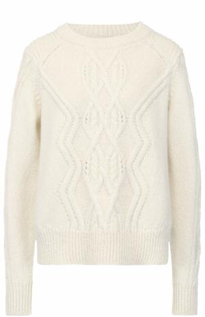 Пуловер фактурной вязки с круглым вырезом Isabel Marant. Цвет: кремовый