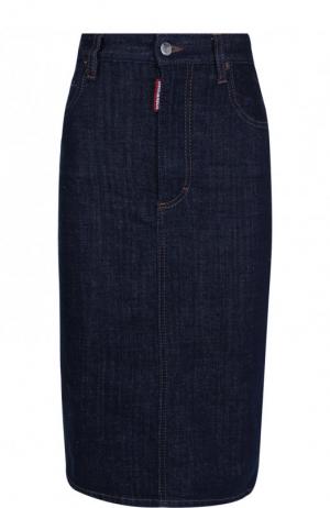 Джинсовая юбка-карандаш Dsquared2. Цвет: синий
