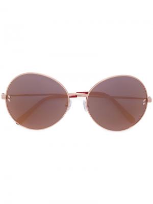 Круглые солнцезащитные очки Stella Mccartney Eyewear. Цвет: металлический