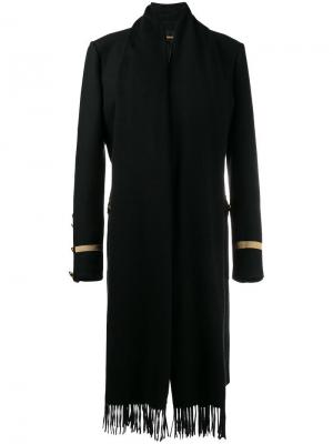 Пальто в военном стиле с шарфом Givenchy. Цвет: чёрный