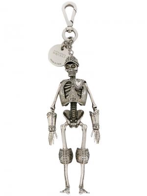 Брелок со скелетом Alexander McQueen. Цвет: металлический