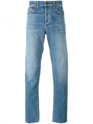 Выбеленные джинсы прямого кроя Rag & Bone. Цвет: синий