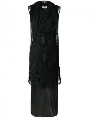 Многослойное платье Mm6 Maison Margiela. Цвет: чёрный