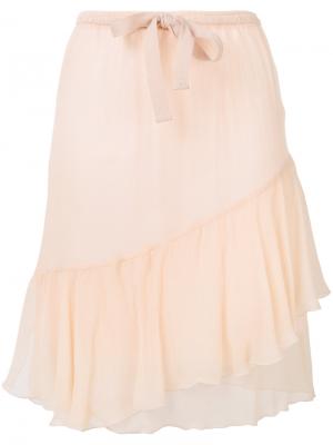Асимметричная юбка See By Chloé. Цвет: розовый и фиолетовый