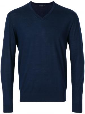 V-neck sweater Hackett. Цвет: синий