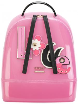 Рюкзак с аппликациями Furla. Цвет: розовый и фиолетовый